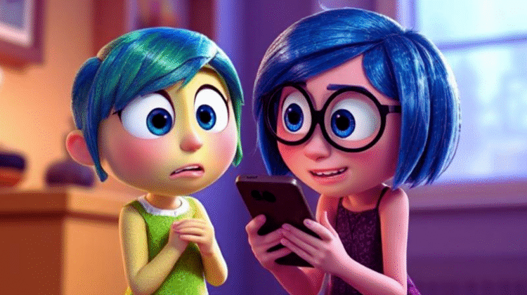 Inside Out 2 Glued to Phone